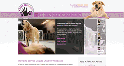 Desktop Screenshot of 4pawsforability.org
